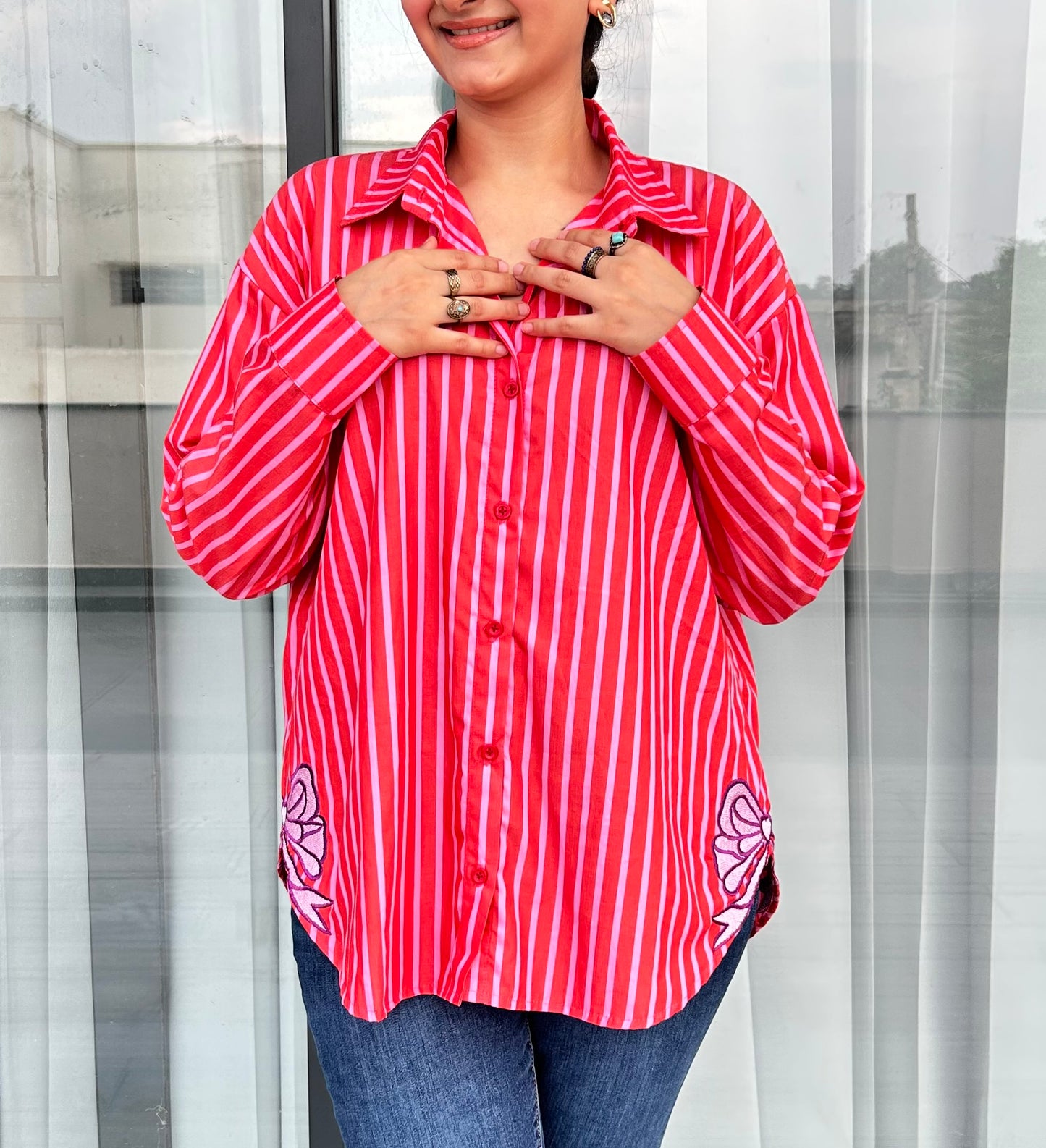PINTERESTY BUBBLEGUM BOW SHIRT