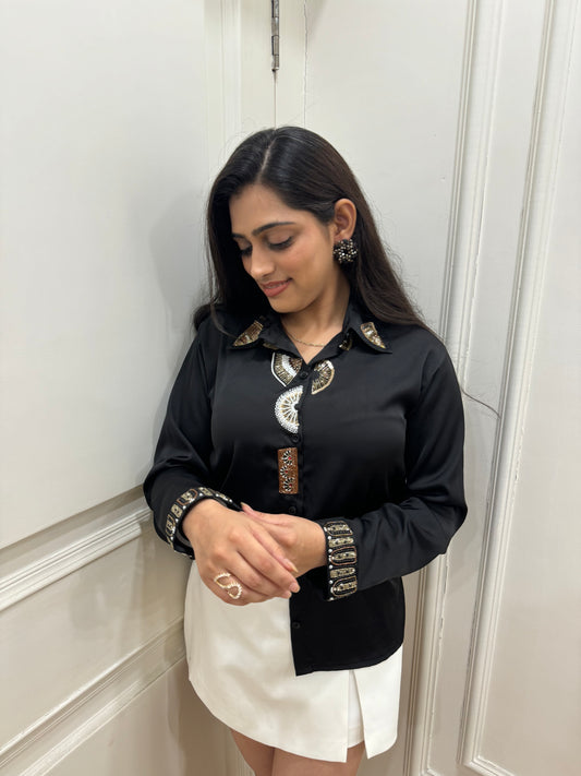EBON AURA SATIN SHIRT
