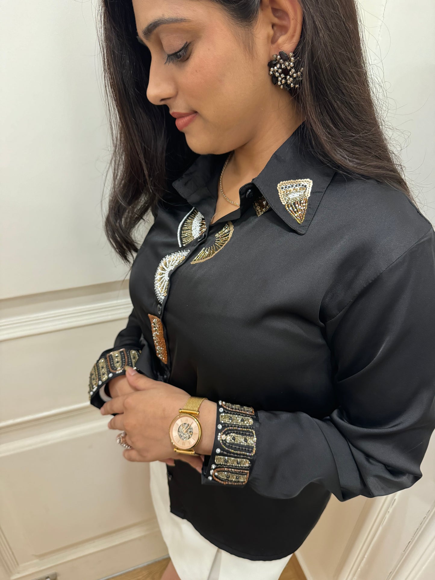 EBON AURA SATIN SHIRT