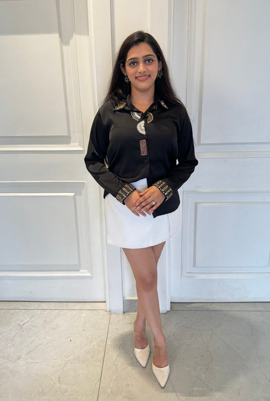 EBON AURA SATIN SHIRT